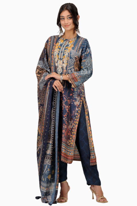 Dark Blue Shalwar Kamiz