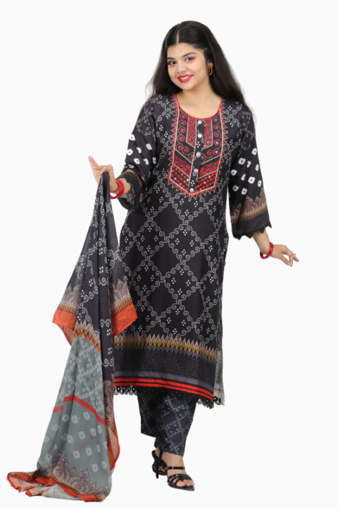 Black Embroidered Shalwar Kamiz – Classic & Comfortable
