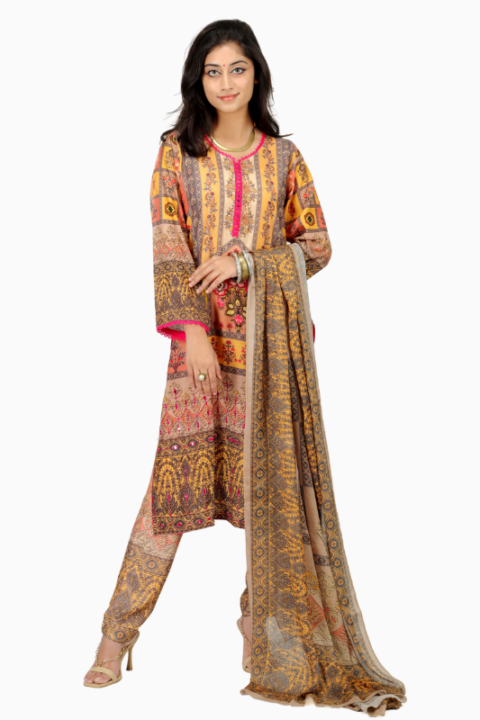 Yellow Shalwar Kamiz for Women