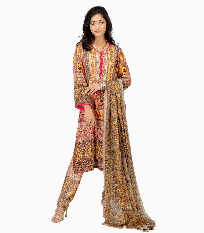 Yellow Shalwar Kamiz for Women
