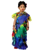 Butterfly Print Ready Saree for Kids