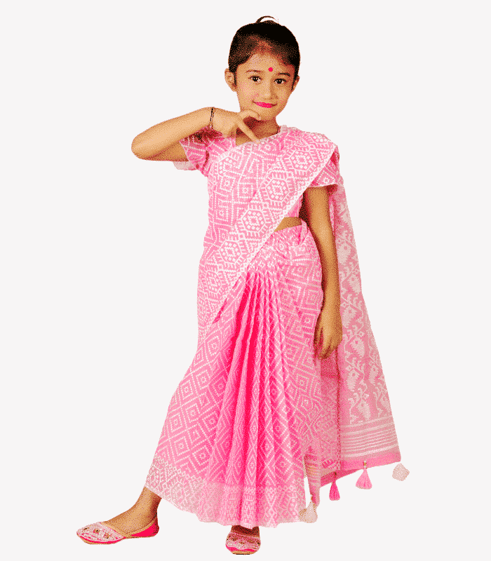 Untitled-design-2025-07-24T120700.715.png vibrant pink jamdani cotton baby ready saree