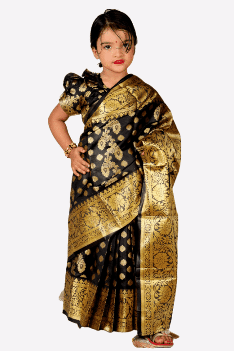 Red Lota Katan Baby Saree