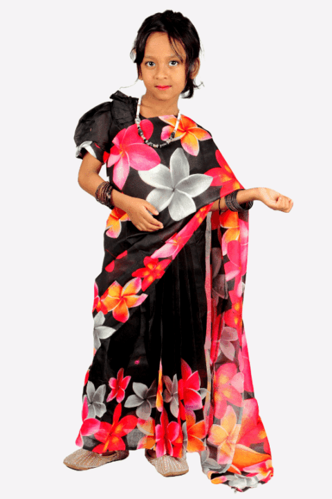 Kids Chanderi Silk Saree