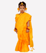 Sunny Yellow Nakful Jamdani Baby Ready Saree