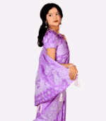 Light Purple Nakful Jamdani Baby Ready Saree