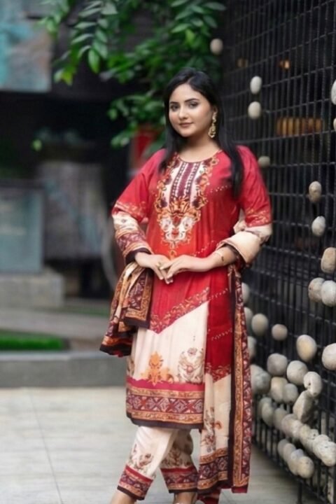 Joya Embroidered Cotton Salwar Kameez