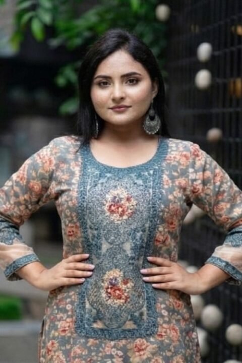 Nobina Digital Printed Embroidered Salwar Kameez