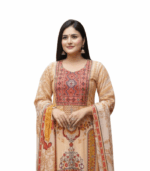 Fushiya Digital Printed Embroidered Salwar Kameez