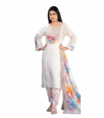 Rainbow Digital Printed Embroidered Salwar Kameez