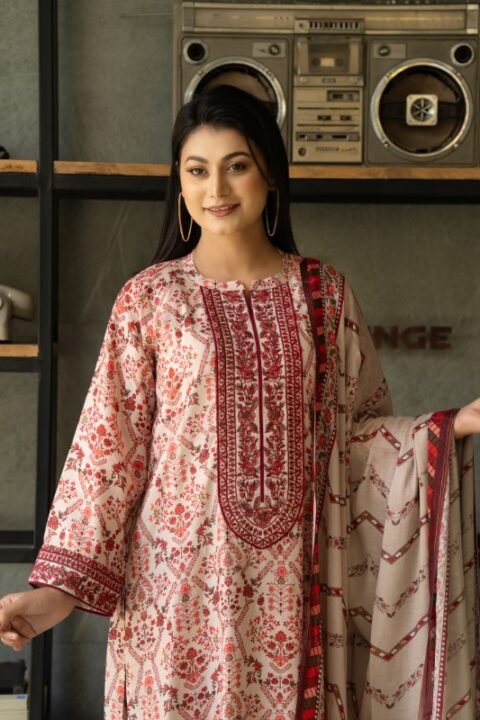 Gulzaar Mirror Embroidered Cotton Salwar Kameez