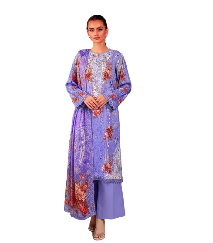 5697 (1) Lavender Blue Unstitched Salwar Kameez