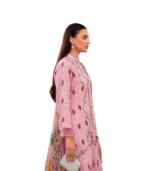Blush Pink Floral Embroidered Unstitched Lawn 3 Piece Suit