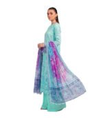 Pastel Lilac Floral Digital Printed Unstitched Lawn 3 Piece