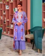 Lavender Blue Unstitched Salwar Kameez
