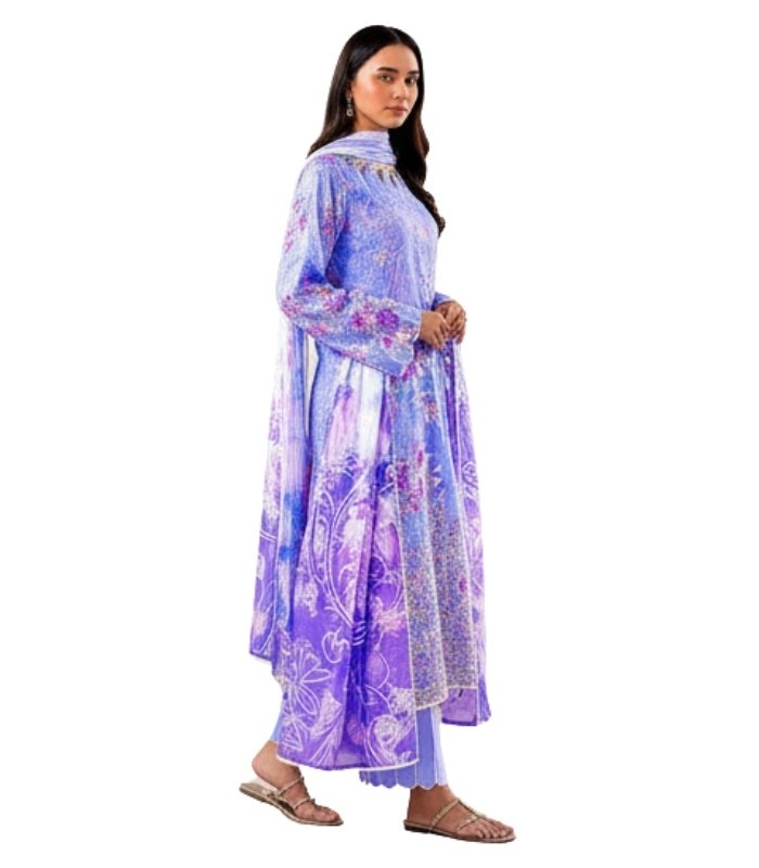 0000 (1) Lavender Blue Lawn Unstitched Salwar Kameez