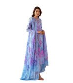 Baby Blue Unstitched Salwar Kameez