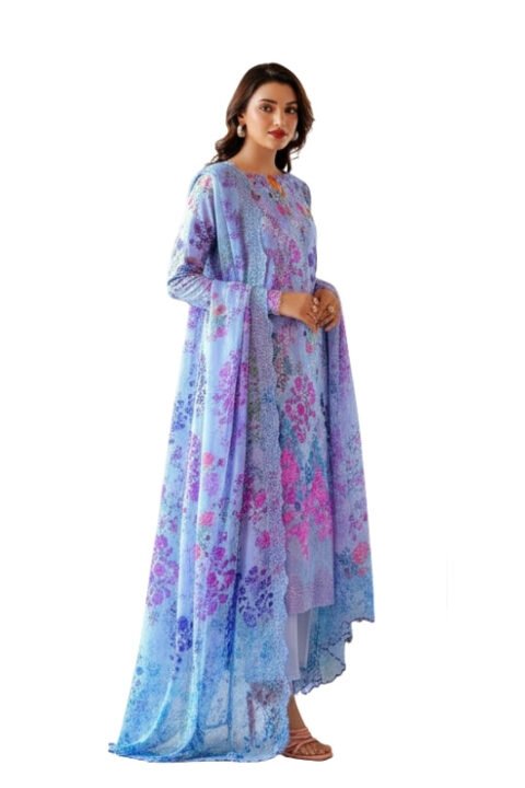 Baby Blue Unstitched Salwar Kameez