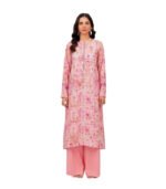 Peach Coral Embroidered Lawn Unstitched Salwar Kameez