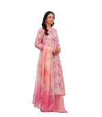 Peach Coral Embroidered Lawn Unstitched Salwar Kameez