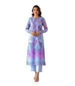 Baby Blue Unstitched Salwar Kameez
