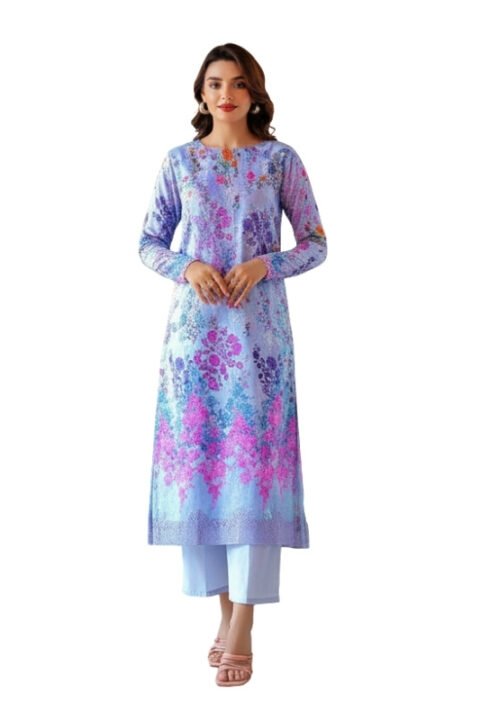 Baby Blue Unstitched Salwar Kameez