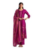 Royal Magenta Unstitched Salwar Kameez