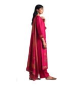 Royal Fuchsia Floral Printed Unstitched Salwar Kameez