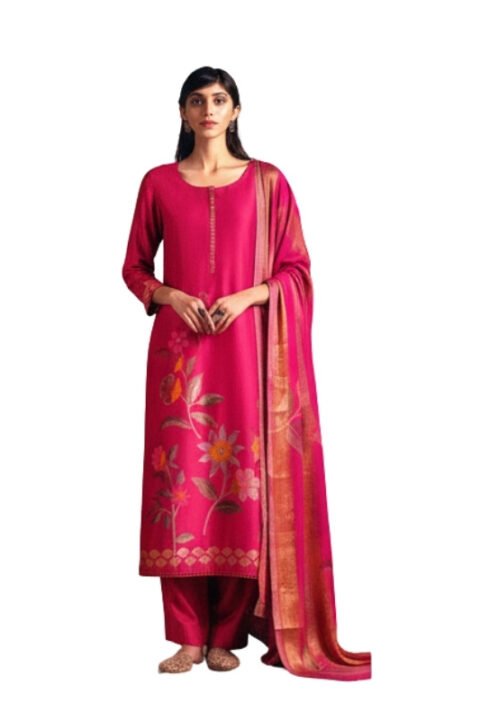 Royal Fuchsia Unstitched Salwar Kameez