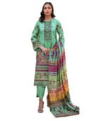 Fresh Mint Floral Printed Lawn Unstitched Salwar Kameez