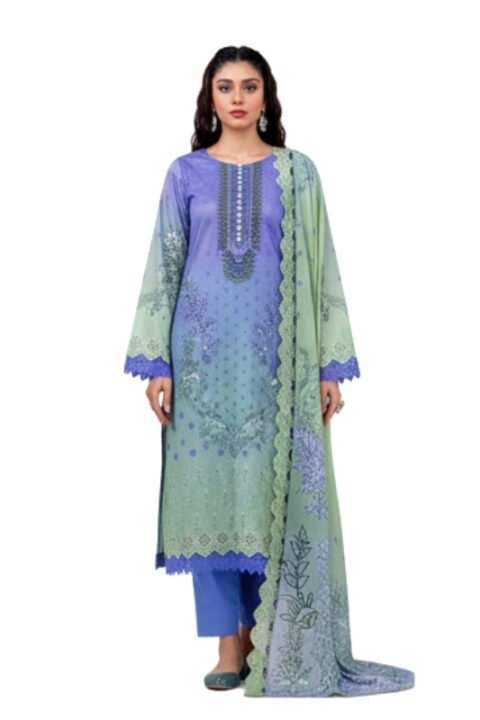 Lavender Mint Designer Lawn Unstitched Salwar Kameez
