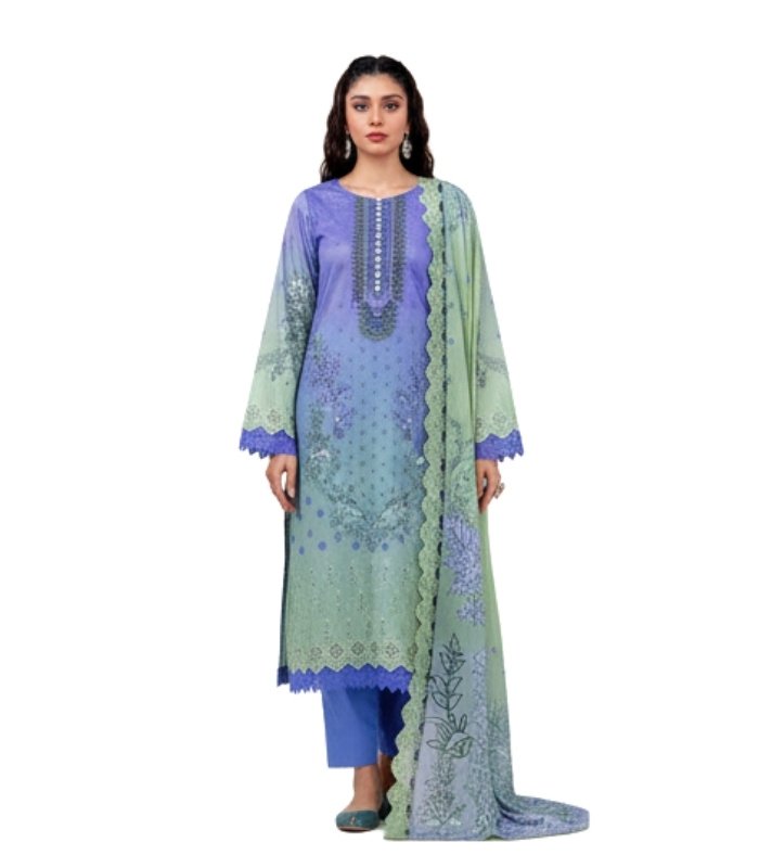 5508 Lavender Mint Designer Lawn Unstitched Salwar Kameez