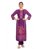 Deep Royal Purple Unstitched Salwar Kameez