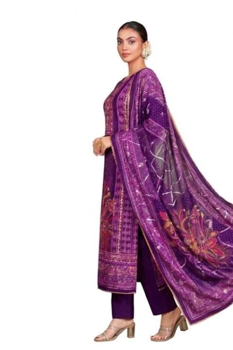 Deep Royal Purple Unstitched Salwar