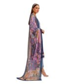 Sky Blue Designer Printed Lawn Unstitched Salwar Kameez
