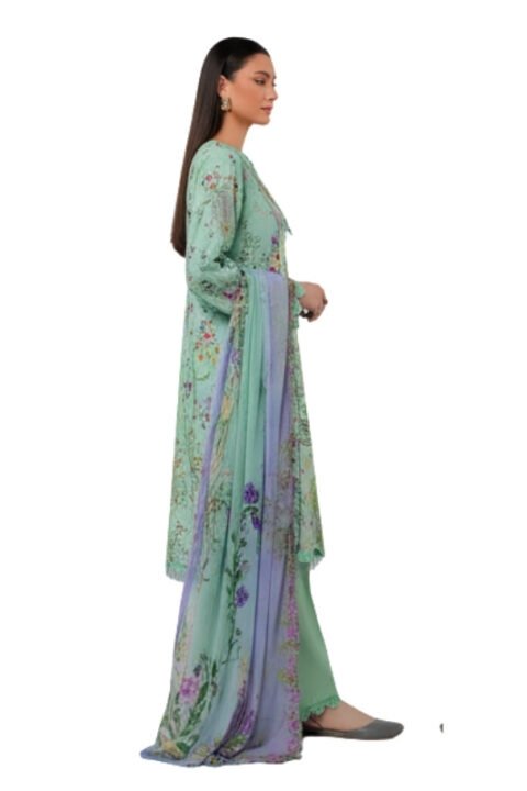 Pastel Mint Designer Printed Unstitched Salwar Kameez