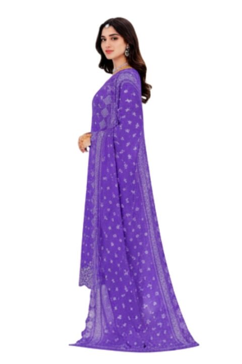 Lavender Purple Printed Lawn Unstitched Salwar Kameez