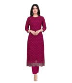 Elegant Maroon Printed Unstitched Salwar Kameez