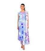 Royal Blue Floral Digital Printed Salwar Kameez