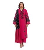Crimson Pink Embroidered Lawn Unstitched Salwar Kameez