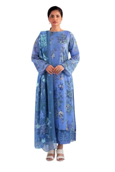 Cool Blue Unstitched Salwar Kameez