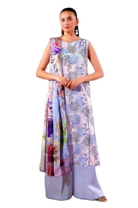 Premium Mint Aqua Botanical Digital Printed Salwar Kameez