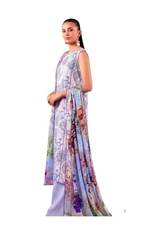 Premium Mint Aqua Botanical Digital Printed Salwar Kameez