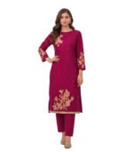 Rani Pink Unstitched Salwar Kameez