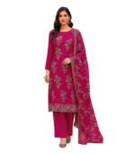 Royal Berry Pink Unstitched Salwar Kameez