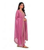 Pink Unstitched Salwar Kameez
