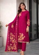 Rani Pink Unstitched Salwar Kameez