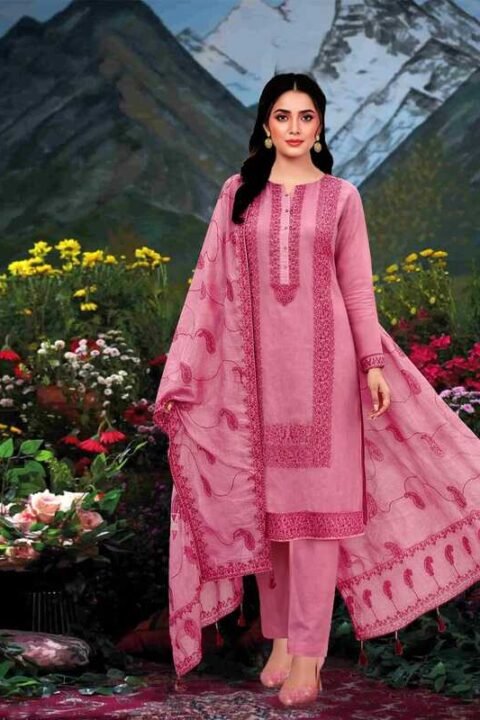 Soft Blush Pink Unstitched Salwar Kameez