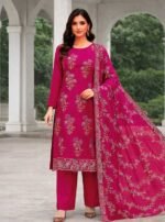 Royal Berry Pink Unstitched Salwar Kameez