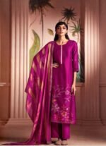 Royal Magenta Unstitched Salwar Kameez